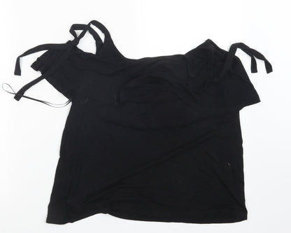George Womens Black   Basic T-Shirt Size 10