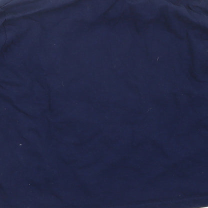 Preworn Girls Blue Geometric  Top Pyjama Top Size 3-4 Years  - Christmas