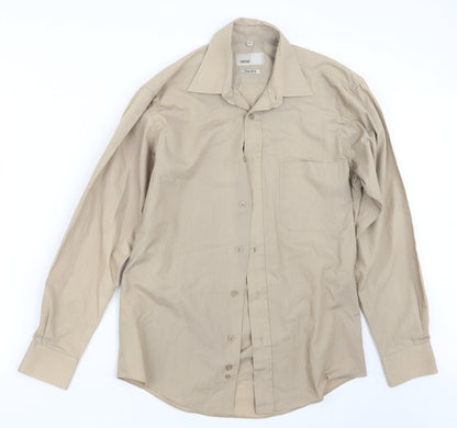 Zantos Mens Beige    Button-Up Size 14.5