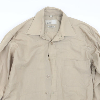 Zantos Mens Beige    Button-Up Size 14.5