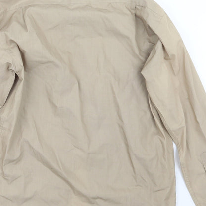 Zantos Mens Beige    Button-Up Size 14.5