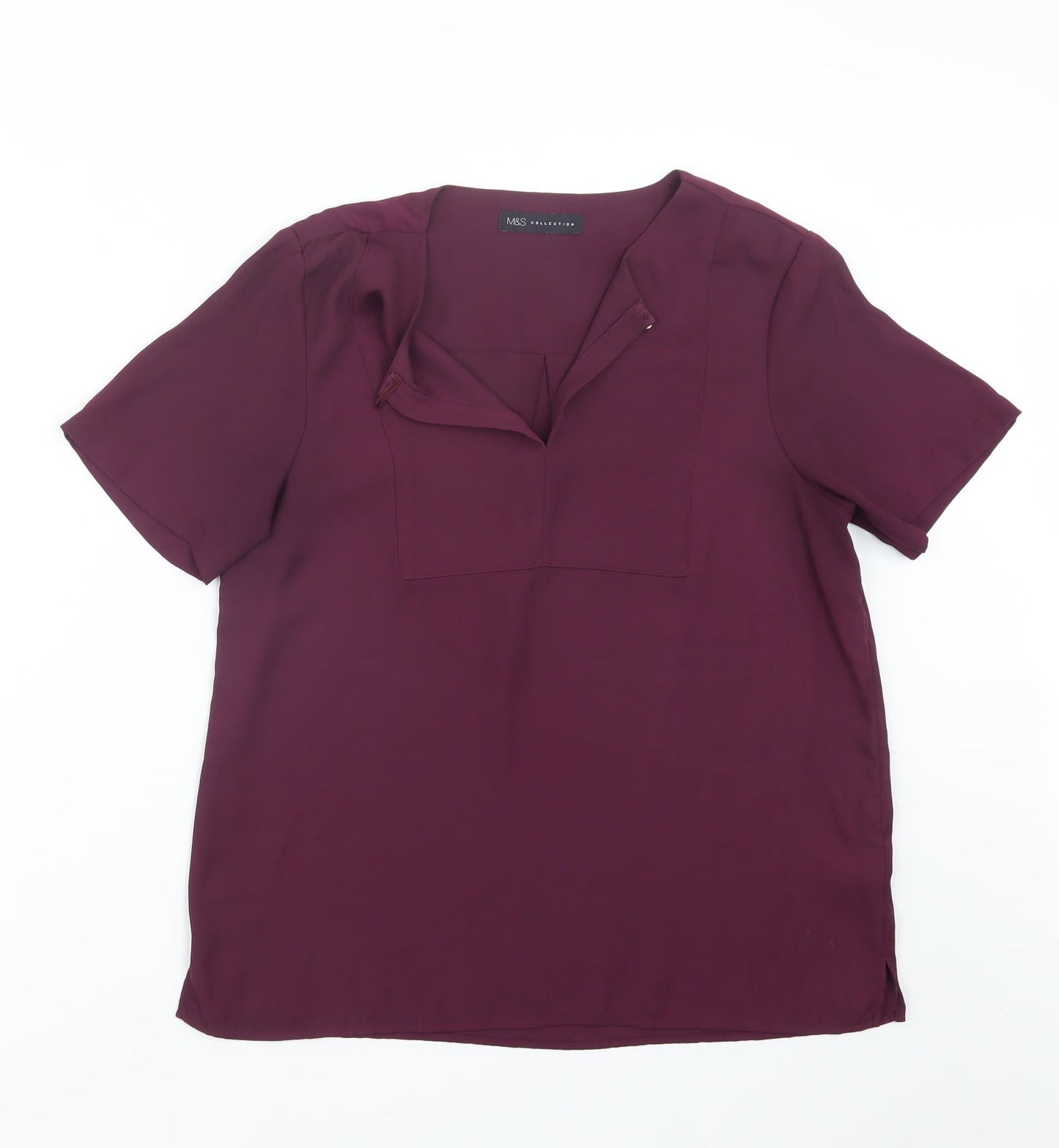 Womens UK Size 10 Marks and Spencer Purple Basic Blouse