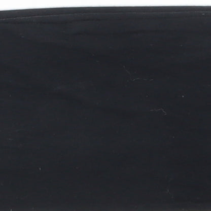Womens UK Size 4 Topshop Black Cropped T-Shirt