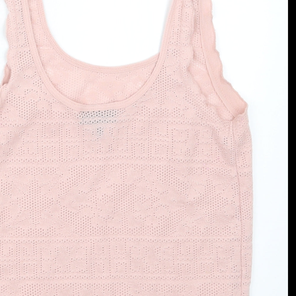 Womens UK Size 8 Topshop Pink Camisole T-Shirt