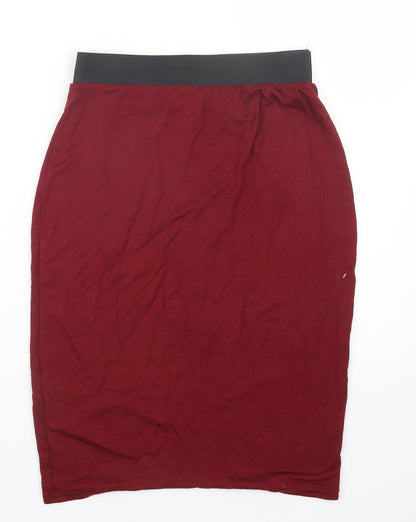Preworn Womens Red   Straight & Pencil Skirt Size 25 in