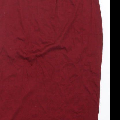 Preworn Womens Red   Straight & Pencil Skirt Size 25 in