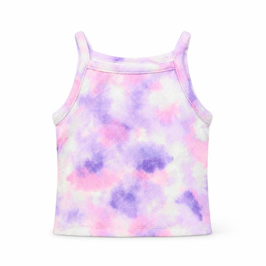 Front view of Next girls’ purple geometric basic t-shirt, size 3, years