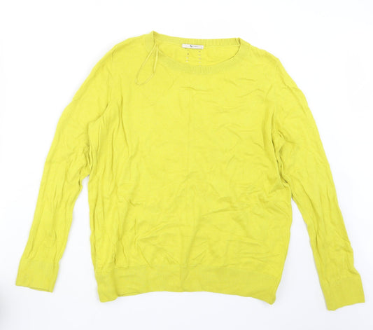 TU Womens Green  Knit Pullover Jumper Size 16