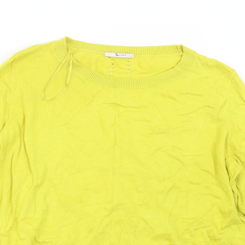 TU Womens Green  Knit Pullover Jumper Size 16