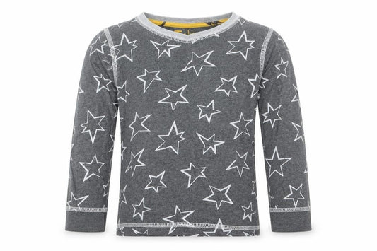 Tu Girls Grey Geometric  Top Pyjama Top Size 3-4 Years