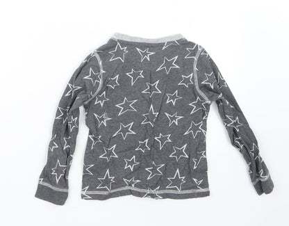 TU Girls Grey Geometric  Top Pyjama Top Size 3-4 Years