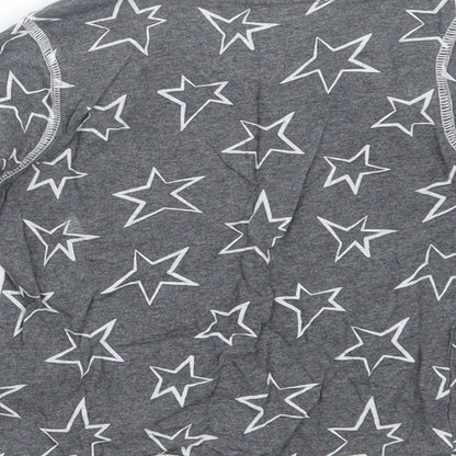 TU Girls Grey Geometric  Top Pyjama Top Size 3-4 Years