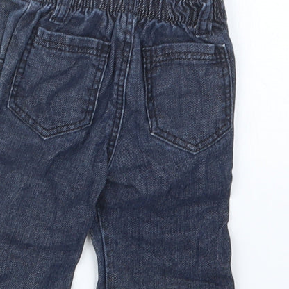 Mothercare Boys Blue  Denim Cargo Jeans Size 0-3 Months