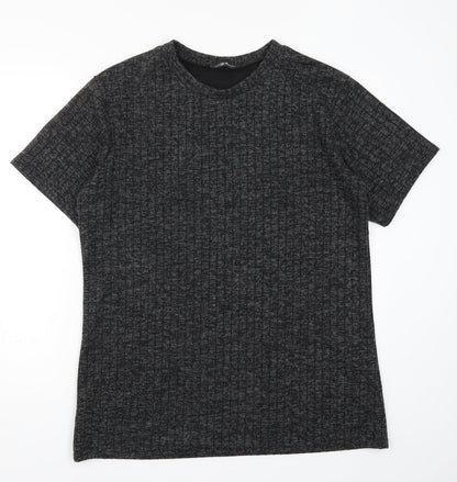 Womens UK Size S Stylewise Grey Basic T-Shirt