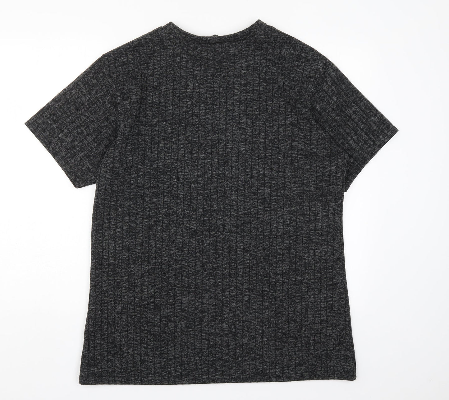 Womens UK Size S Stylewise Grey Basic T-Shirt