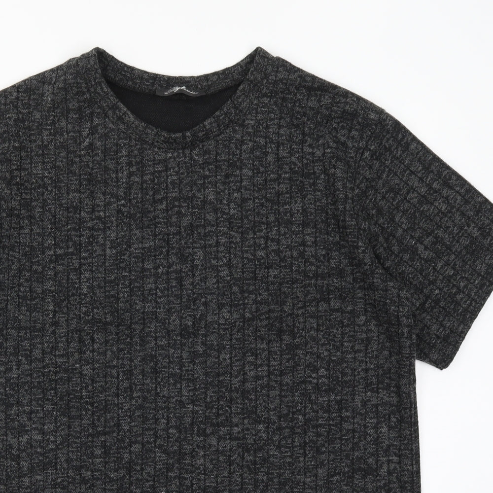 Womens UK Size S Stylewise Grey Basic T-Shirt