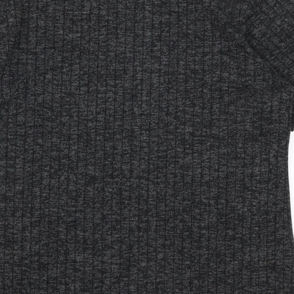 Womens UK Size S Stylewise Grey Basic T-Shirt
