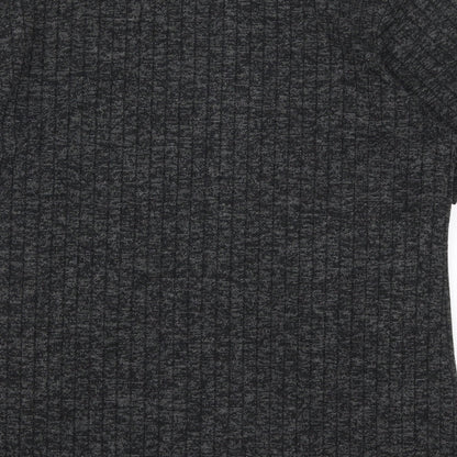Womens UK Size S Stylewise Grey Basic T-Shirt
