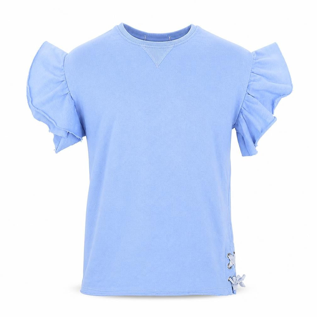 Preworn Girls Blue   Pullover Sweatshirt Size 5-6 Years