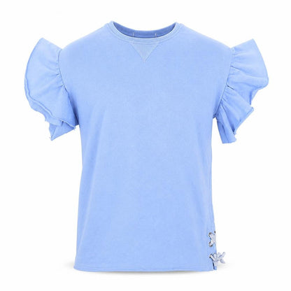 Preworn Girls Blue   Pullover Sweatshirt Size 5-6 Years