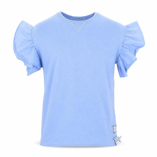 Preworn Girls Blue   Pullover Sweatshirt Size 5-6 Years