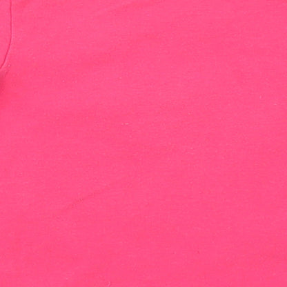 M&Co Girls Pink   Basic T-Shirt Size 6-9 Months  - Birds Flowers