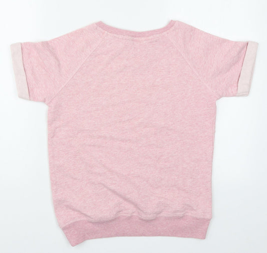 M&Co Girls Pink   Pullover Sweatshirt Size 9-10 Years  - Love