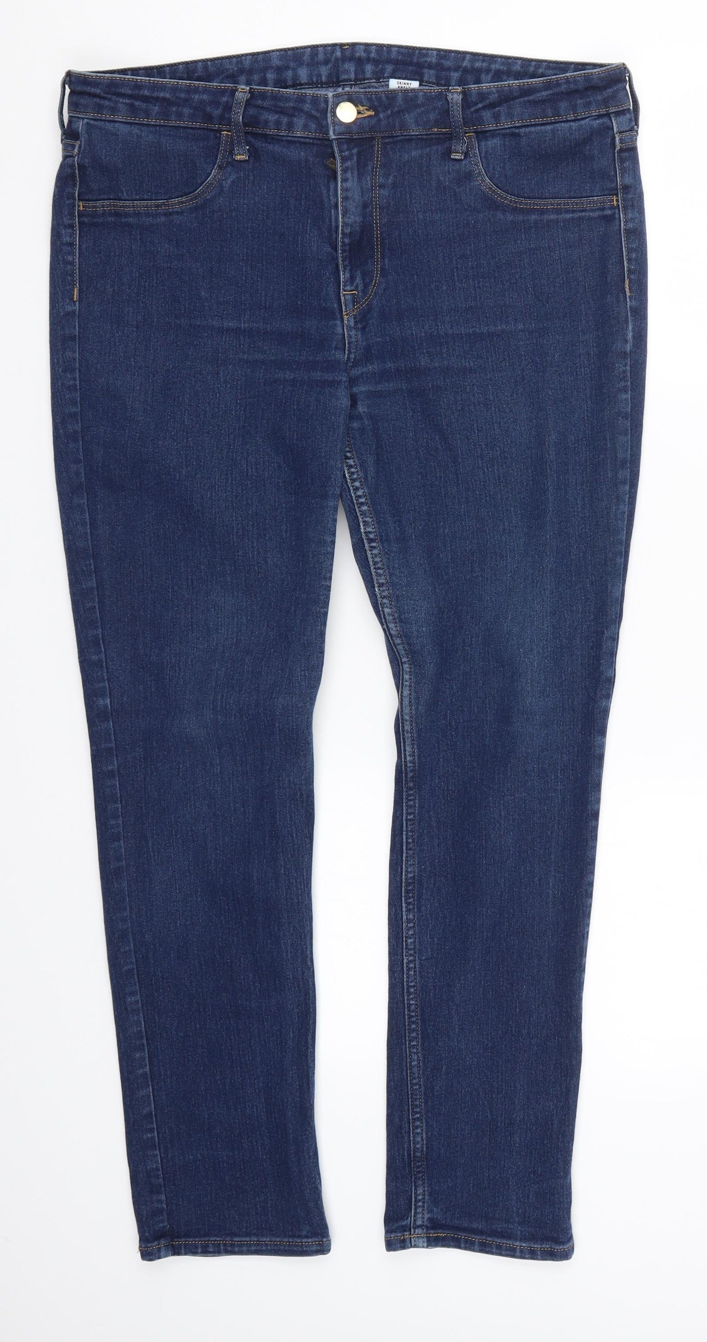 Womens UK Size 34 in H&M Regular Fit Skinny Blue Jeans