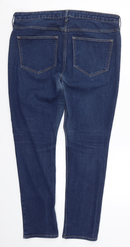 Womens UK Size 34 in H&M Regular Fit Skinny Blue Jeans