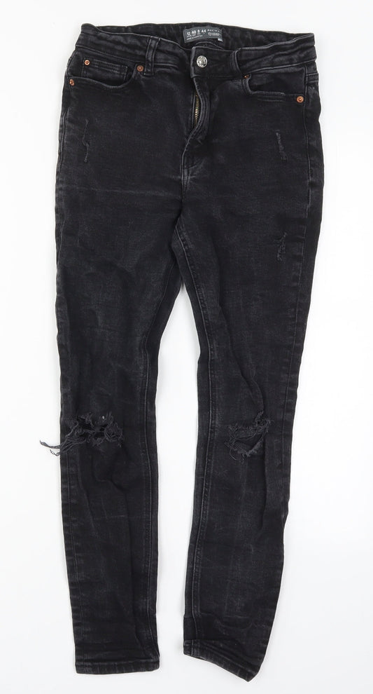 Denim Co Womens Black  Denim Skinny Jeans Size 12 L26 in