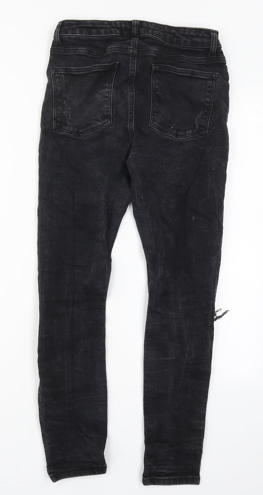 Denim Co Womens Black  Denim Skinny Jeans Size 12 L26 in