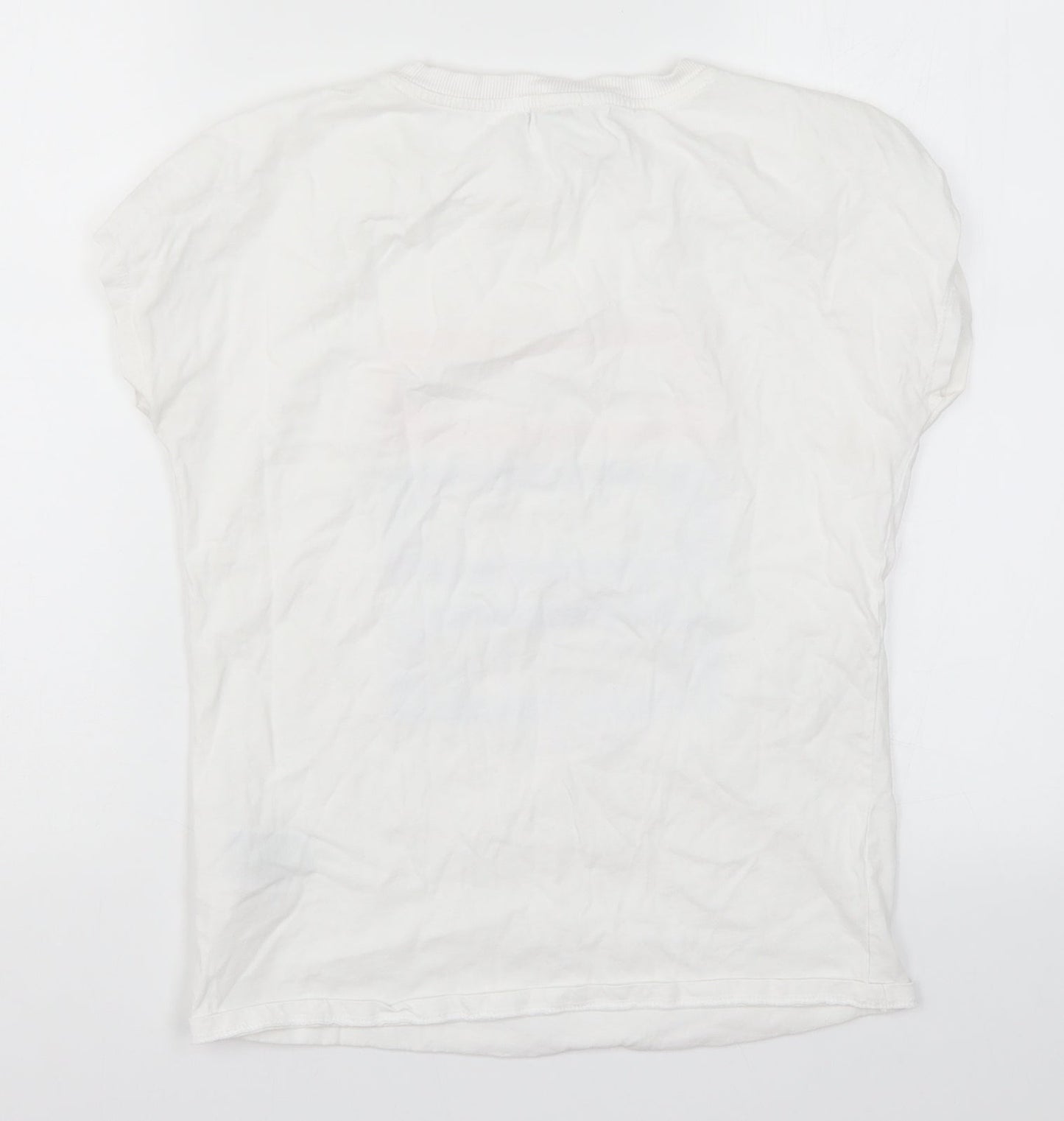 Womens UK Size S LC Waikiki White Basic T-Shirt