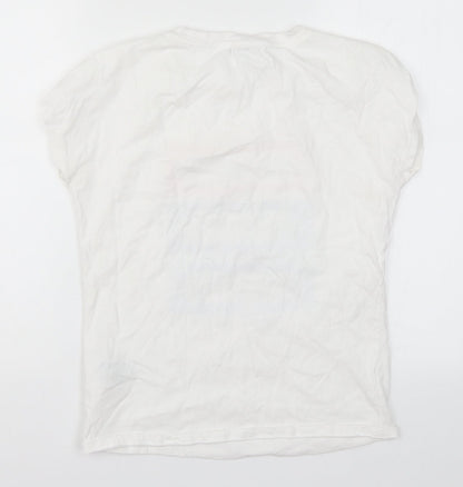 Womens UK Size S LC Waikiki White Basic T-Shirt