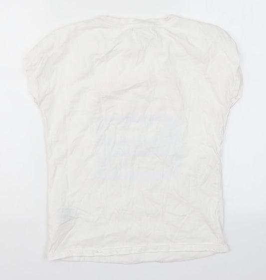 Womens UK Size S LC Waikiki White Basic T-Shirt