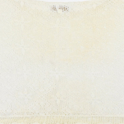 PIKO 1988 Womens Ivory  Lace Cropped T-Shirt Size L