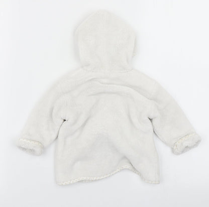 Baby Baby White Solid  Kaftan Robe Size 6-9 Months