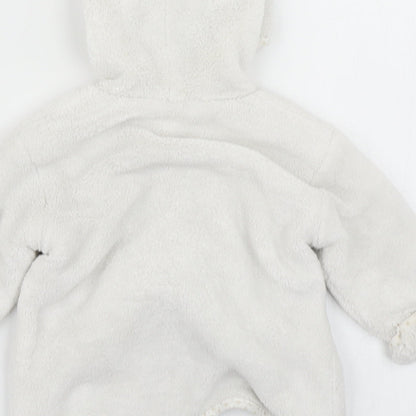 Baby Baby White Solid  Kaftan Robe Size 6-9 Months