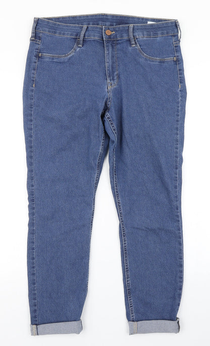&Denim Womens Blue  Denim Straight Jeans Size 33 in L23 in