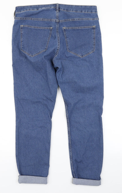 &Denim Womens Blue  Denim Straight Jeans Size 33 in L23 in