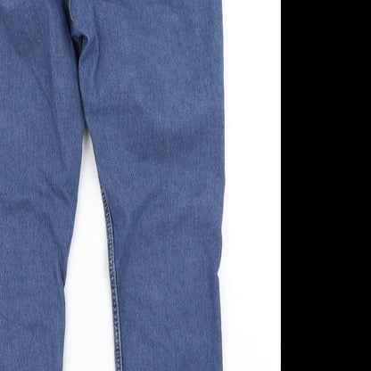 &Denim Womens Blue  Denim Straight Jeans Size 33 in L23 in