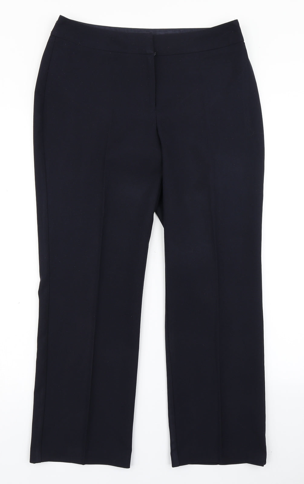 Womens UK Size 10 BHS Regular Fit Dress Pants Blue Trousers