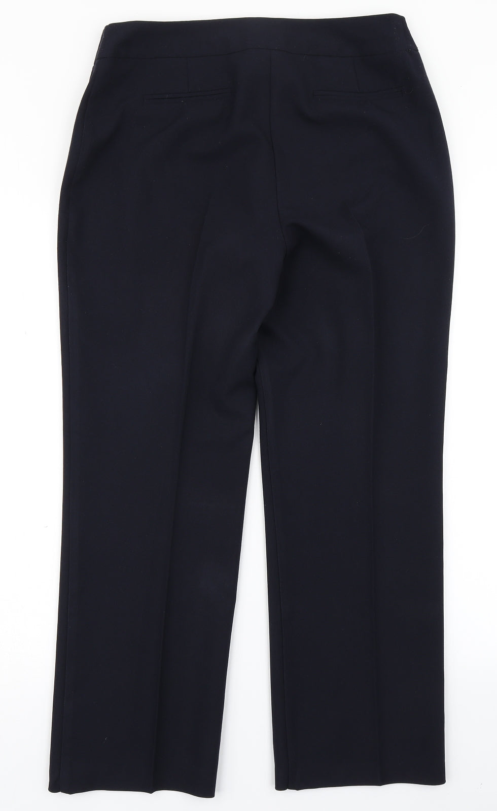 Womens UK Size 10 BHS Regular Fit Dress Pants Blue Trousers
