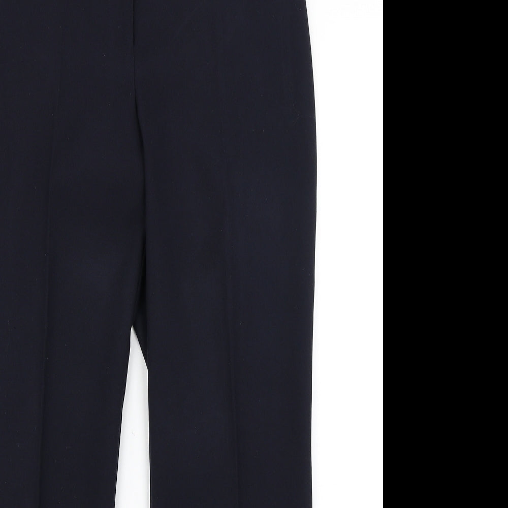 Womens UK Size 10 BHS Regular Fit Dress Pants Blue Trousers