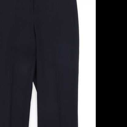 Womens UK Size 10 BHS Regular Fit Dress Pants Blue Trousers