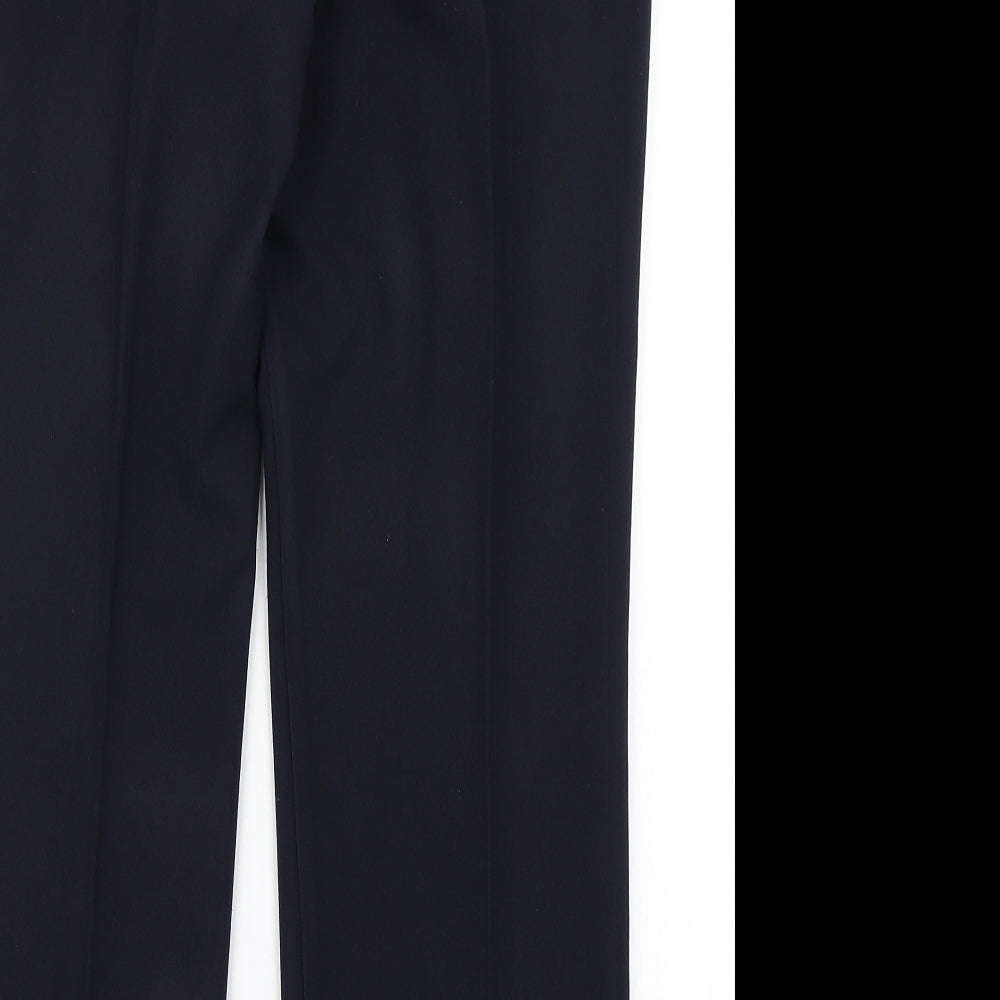 Womens UK Size 10 BHS Regular Fit Dress Pants Blue Trousers