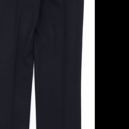 Womens UK Size 10 BHS Regular Fit Dress Pants Blue Trousers