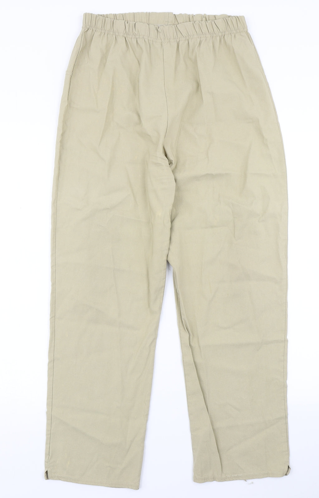 Womens UK Size L Preworn Regular Fit Chino Brown Trousers