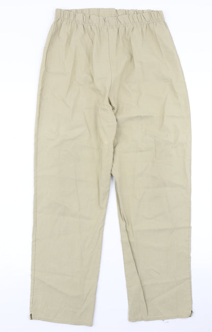 Womens UK Size L Preworn Regular Fit Chino Brown Trousers