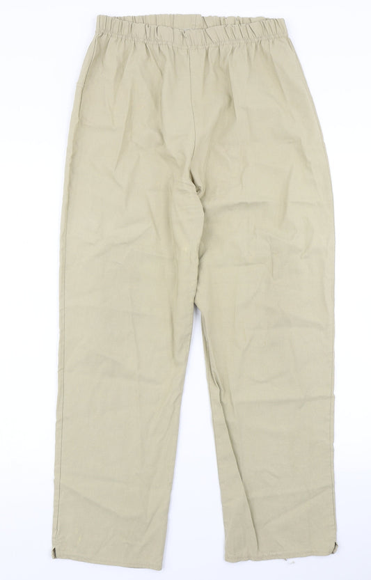 Womens UK Size L Preworn Regular Fit Chino Brown Trousers