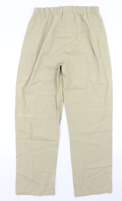 Womens UK Size L Preworn Regular Fit Chino Brown Trousers